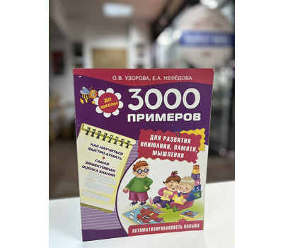 3000 примеров для развития внимания, памяти, мышления